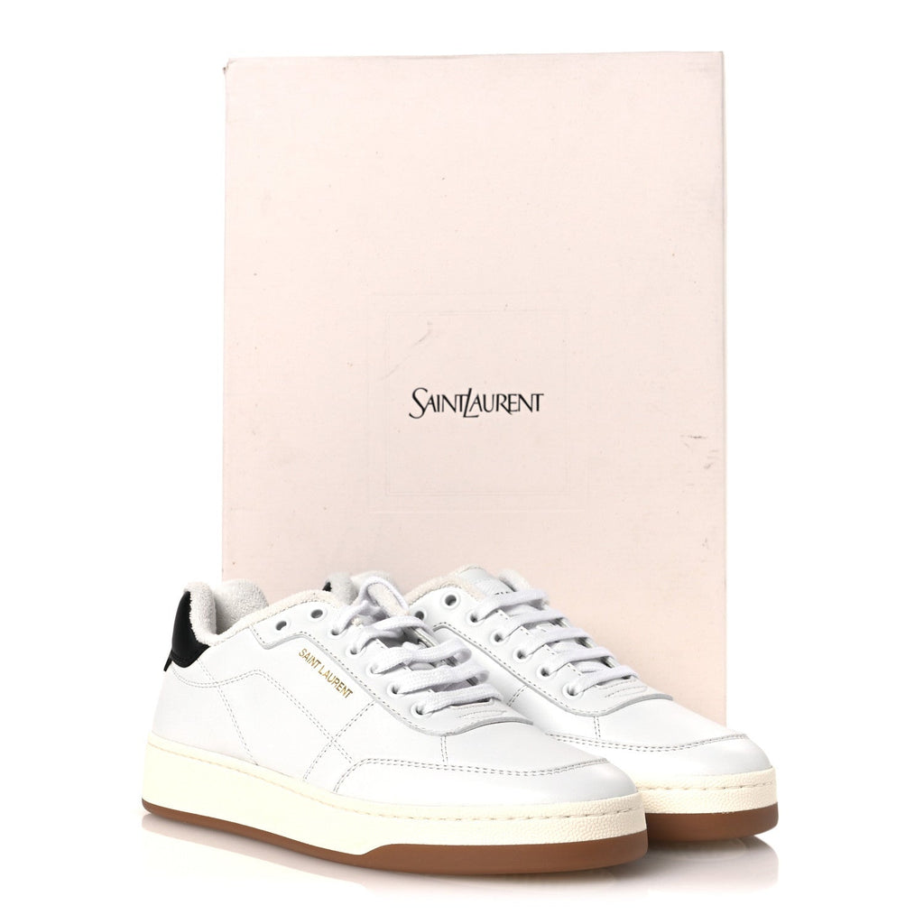 Saint Laurent Calfskin SL61 Low Top Sneakers 40 White