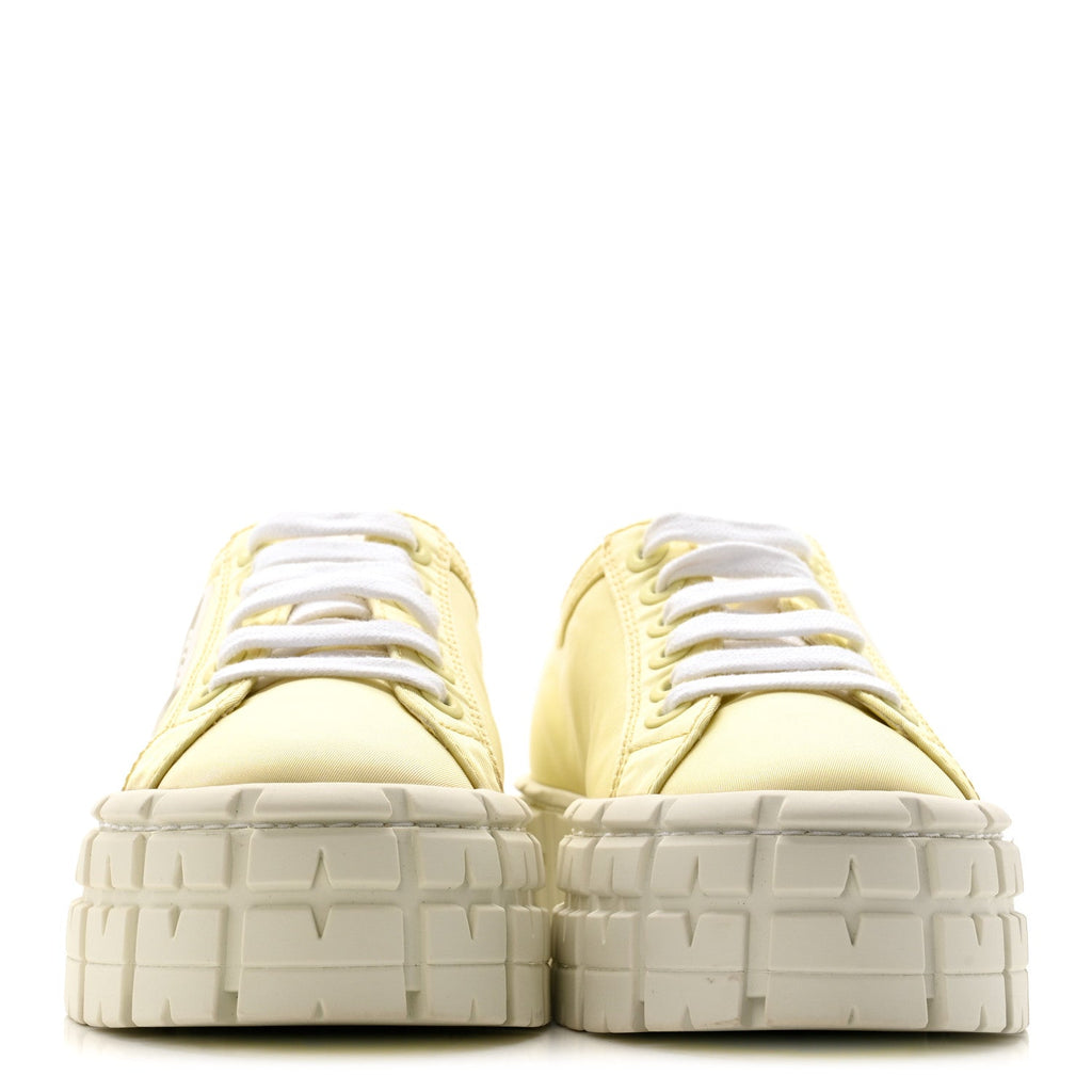 Prada Re-Nylon Women's Logo Double Wheel Sneakers 38 Narciso