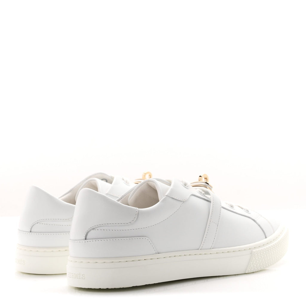 Hermes Calfskin Women's Day Sneakers White