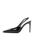 Saint Laurent Patent Women's Grupy Avenue 95 Slingback Pumps 37 Black