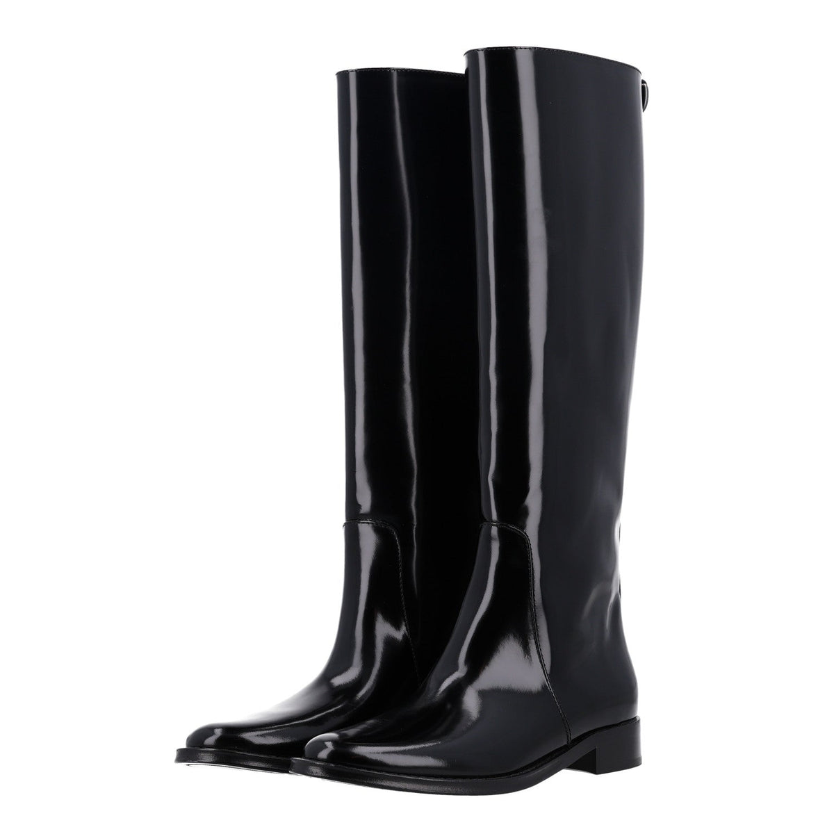 Saint Laurent Vitello Ruinart Women's Hunt 25 Boots 37.5 Black