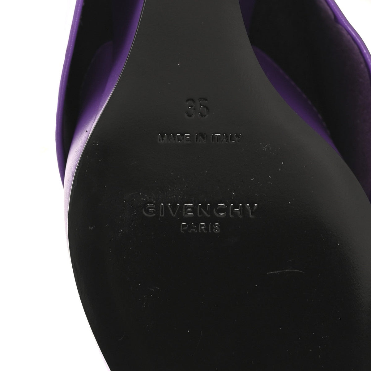 Givenchy Calfskin Women's Shark Lock Ankle Boots 35 Ultraviolet