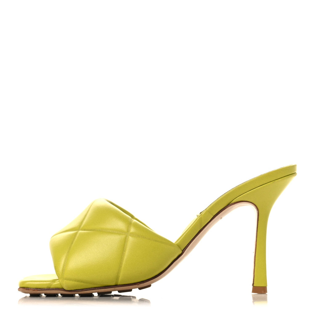 Bottega Veneta Nappa Women's Rubber Lido Mule Sandals 38 Kiwi