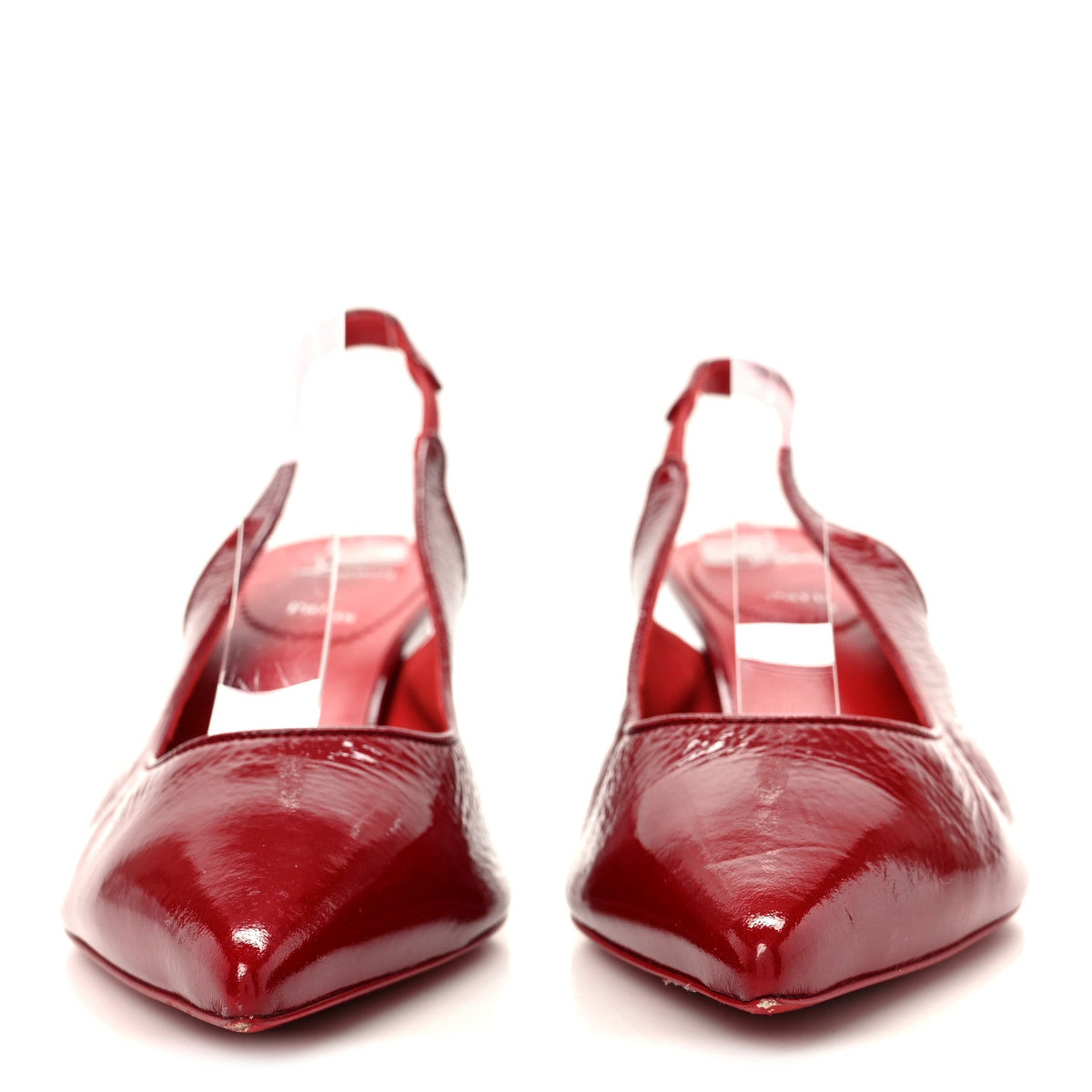 Christian Louboutin Patent Women's Vogue Sporty Kate 55 Slingback 40.5 Loubi