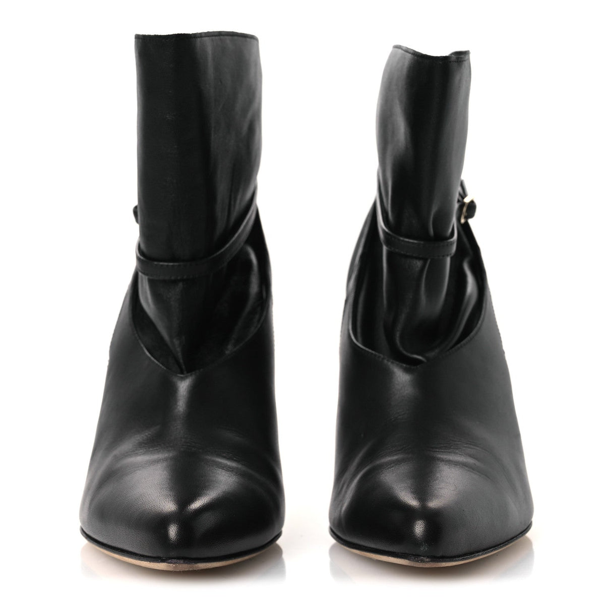 Jimmy Choo Nappa Calfskin Women's Cacia 85 Ankle Boots 38 Black