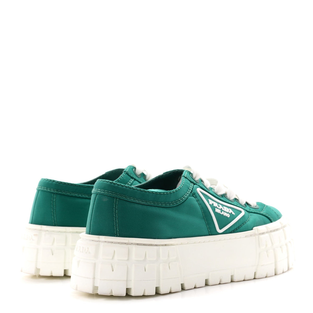 Prada Re-Nylon Women's Triangle Logo Double Wheel 50mm Sneakers 35.5 Assenzio