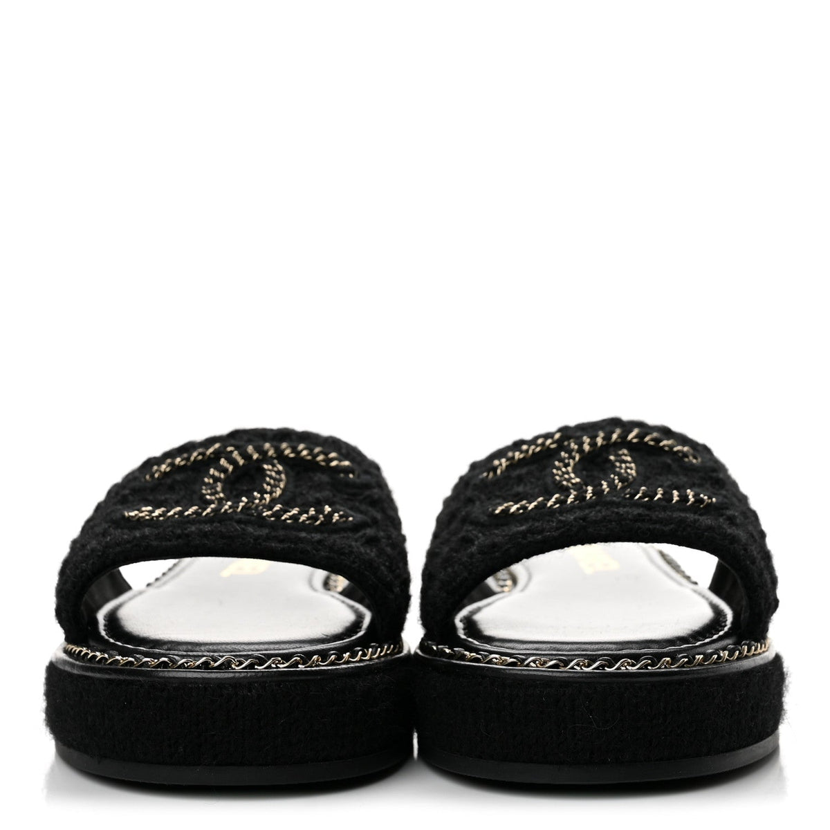 Chanel Wool Alpaca Chain CC Women's Shoes