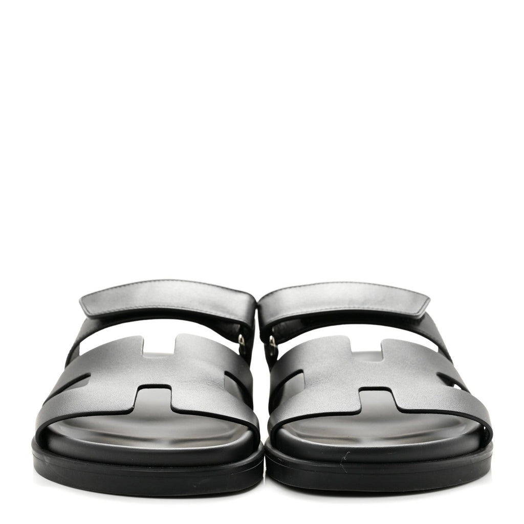 Hermes Calfskin Women's Chypre Sandals 36 Black