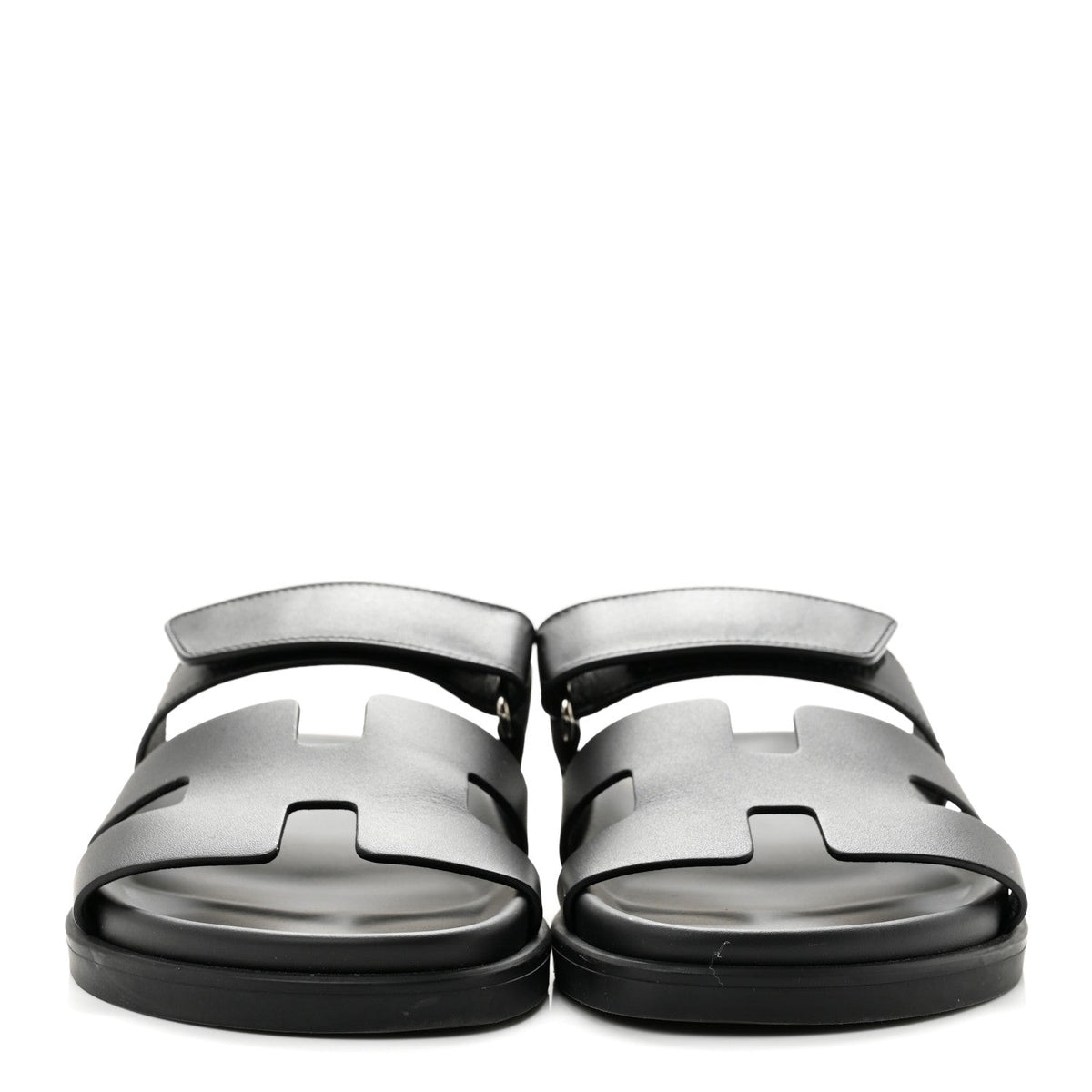 Hermes Calfskin Women's Chypre Sandals 36 Black