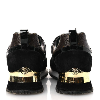 Louis Vuitton Suede Women's Monogram Run Away Sneakers 36.5 Black