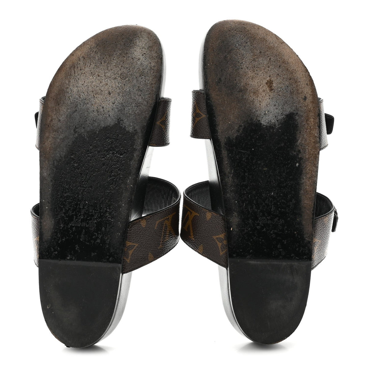 Louis Vuitton Canvas Women's Bom Dia Mule Sandals 40 Black