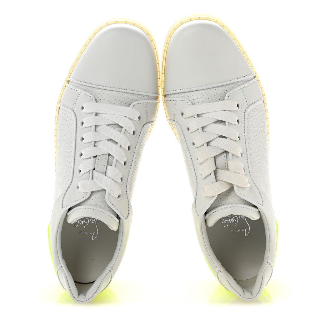 Christian Louboutin Calfskin Women's Fun Vieira Orlato Sneakers 39 Bianco
