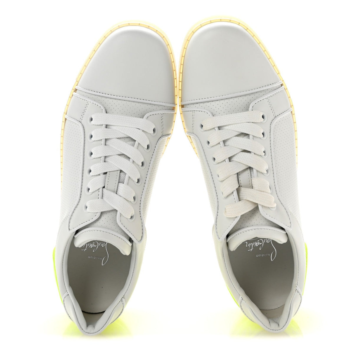 Christian Louboutin Calfskin Women's Fun Vieira Orlato Sneakers 39 Bianco