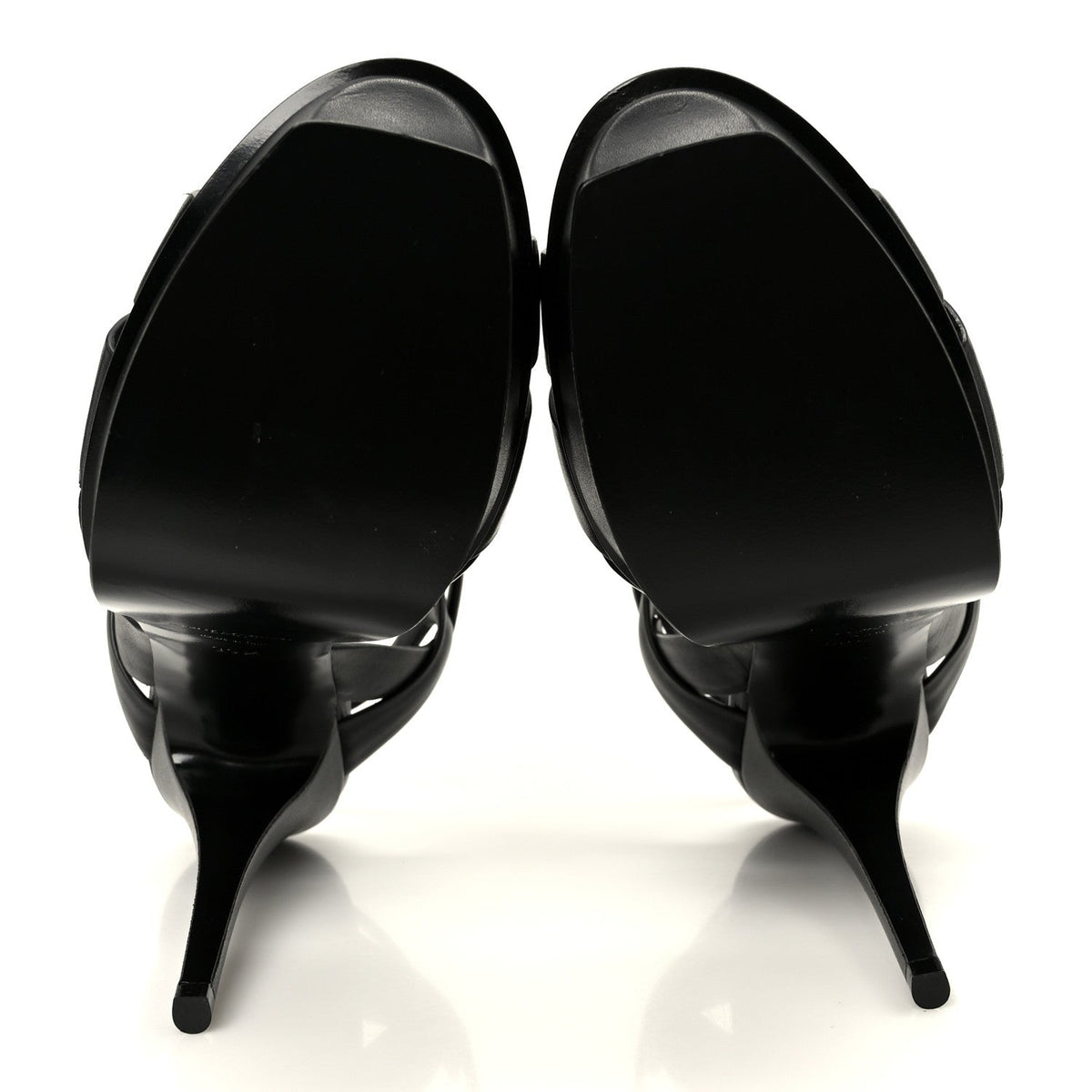 Saint Laurent Calfskin Women's Tribute 105 Sandals 39.5 Black
