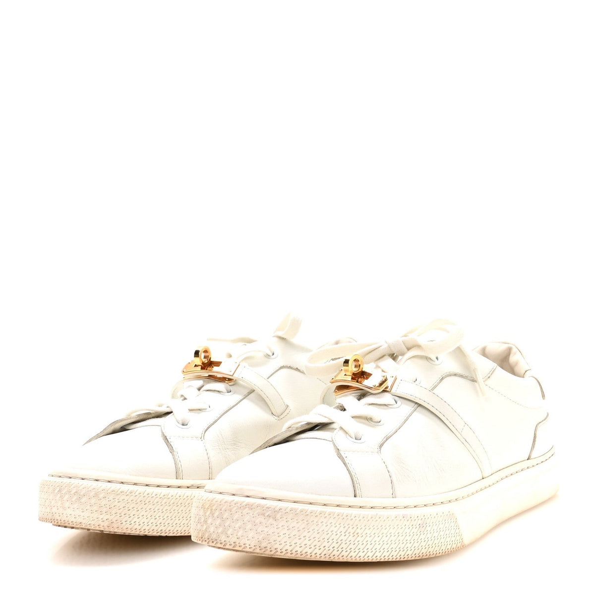 Hermes Calfskin Women's Day Sneakers 40 White