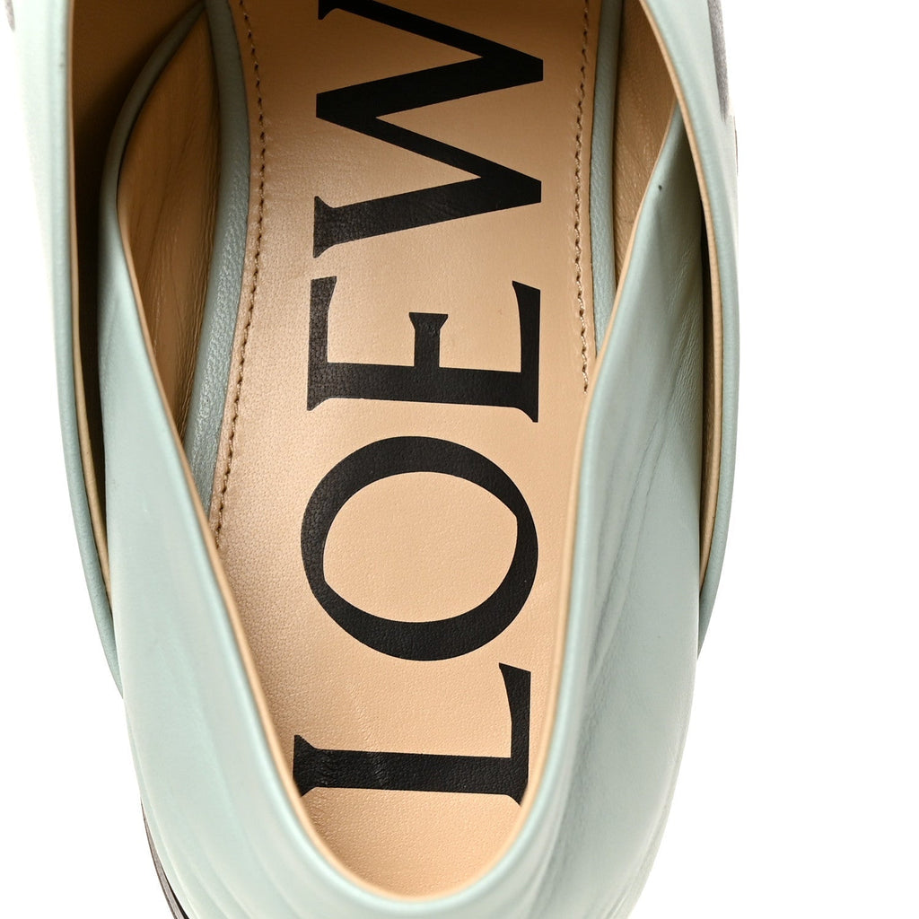 Loewe Goatskin Women's Suna Fujita Penguin Toy Slippers 36 Blue Iceberg