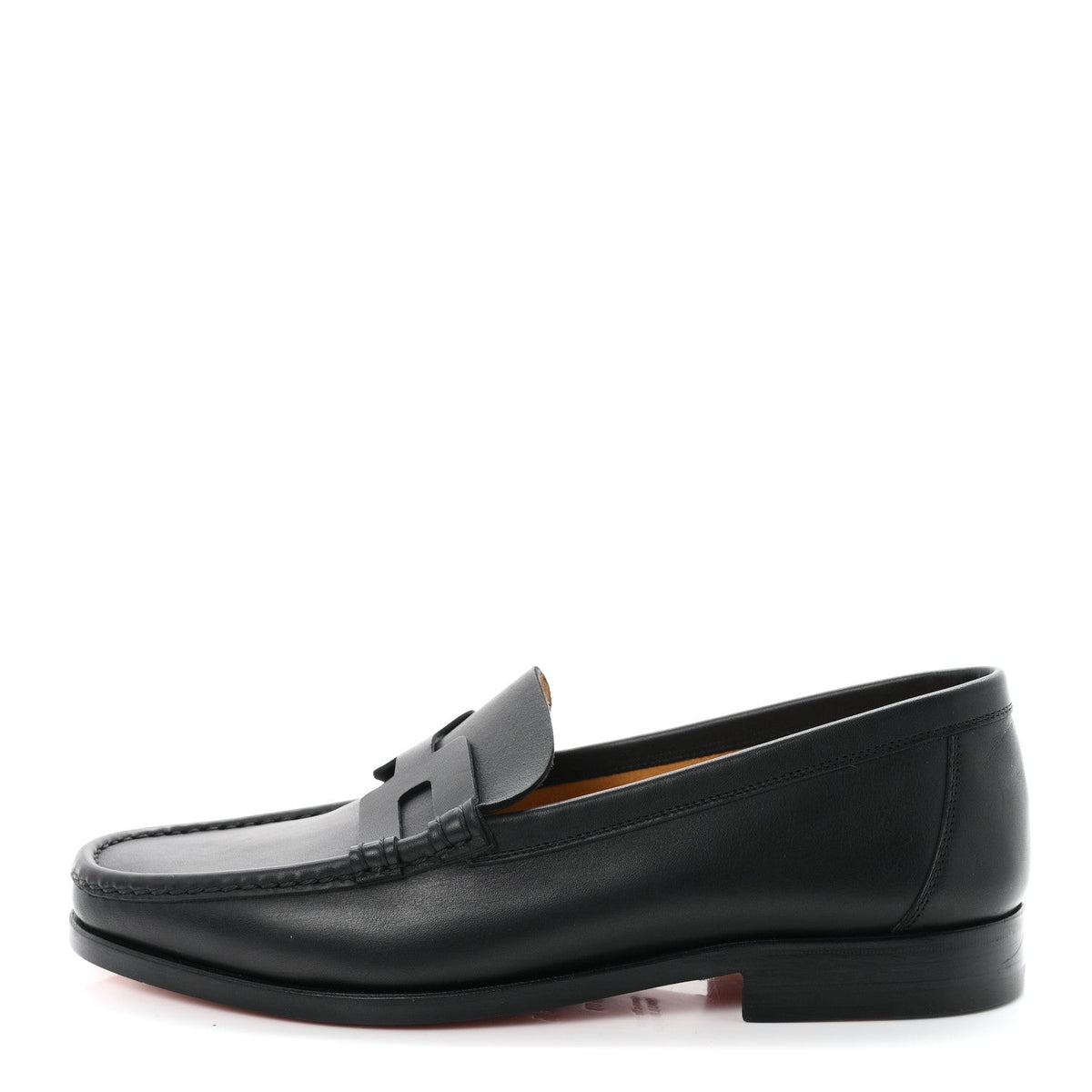 Hermes Calfskin Men's Kennedy Loafers 40.5 Black