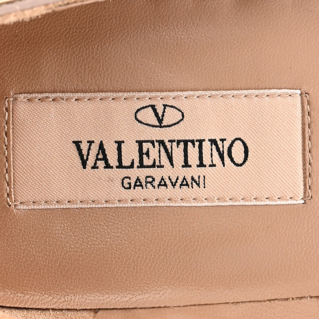 Valentino Garavani Nappa Women's Rockstud 100mm Pumps 35 Poudre
