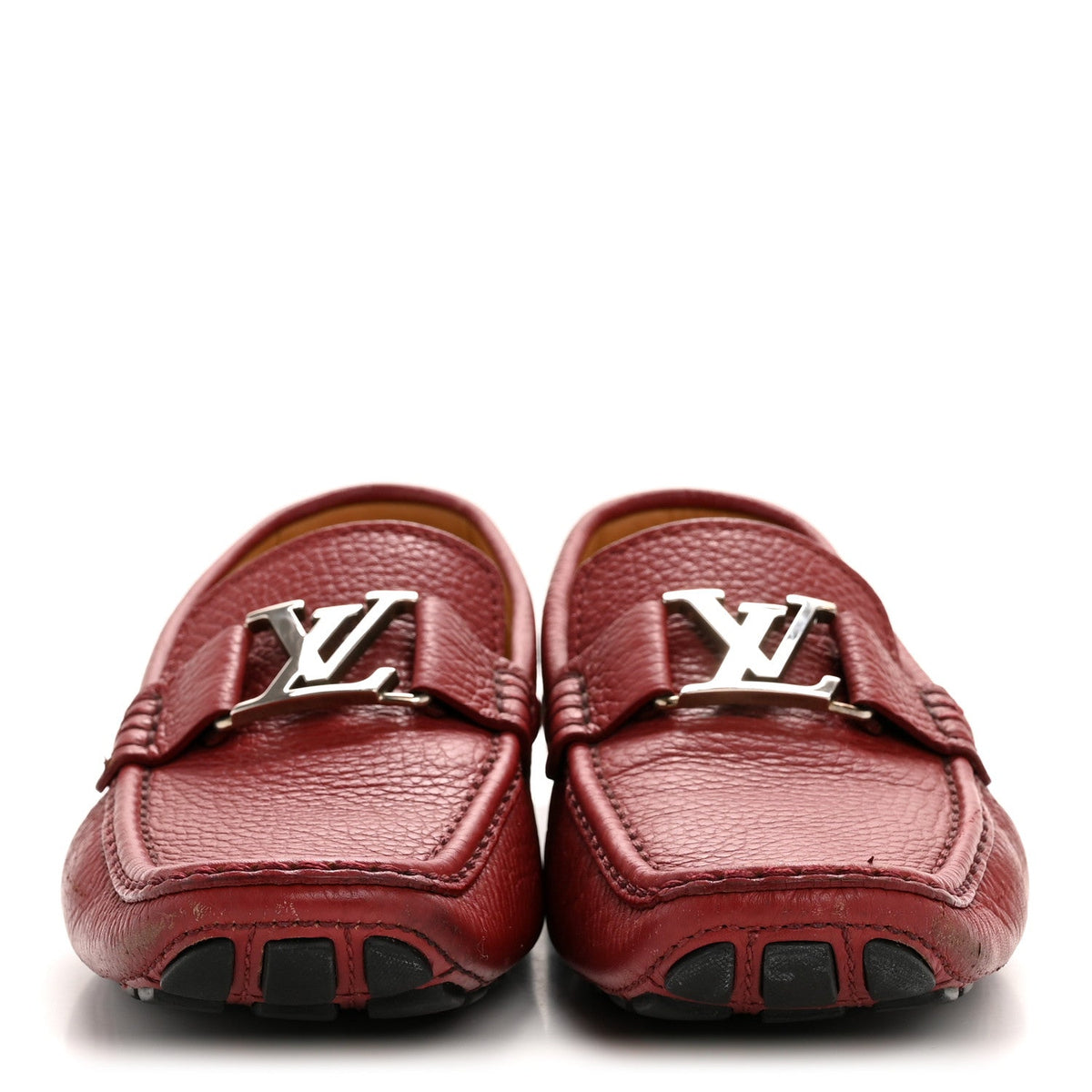 Louis Vuitton Calfskin Men's Monte Carlo Moccasin Loafers 9 Red