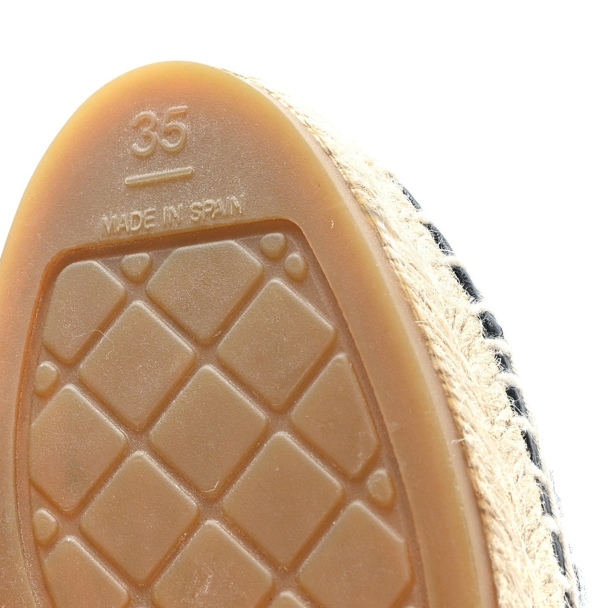 Chanel Tweed Grosgrain Women's CC Espadrilles 35 Purple Black Navy