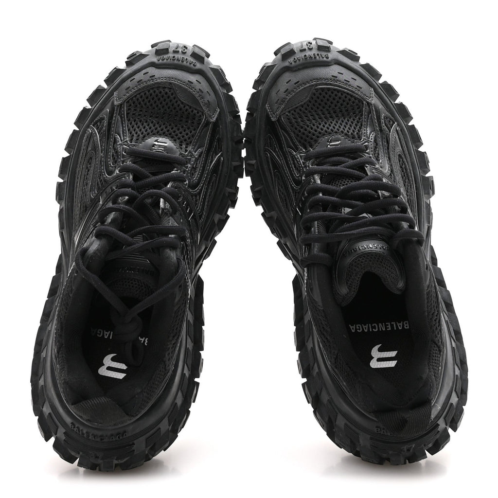 Balenciaga Mesh Nylon Men's Monocolor Bouncer Sneakers 37 Black