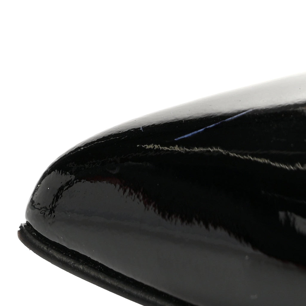 Christian Louboutin Patent Calfskin Women's Pigalle 120 Pumps 38.5 Black