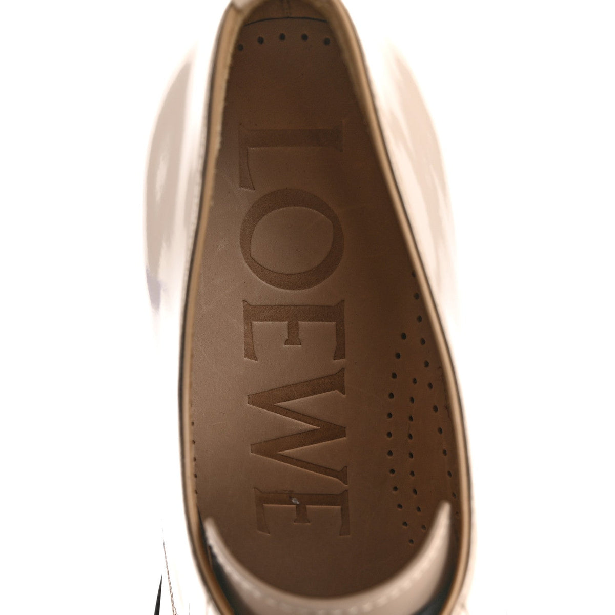 Loewe Brushed Calfskin Women's Campo Derby Loafers 40 Light Pink