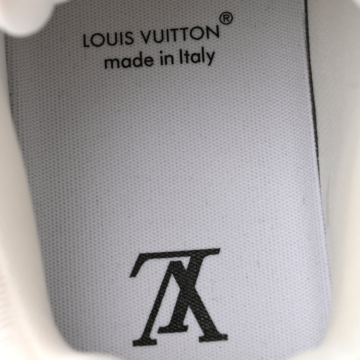 Louis Vuitton Calfskin Denim Women's LV Trainer Sneakers 39 Black