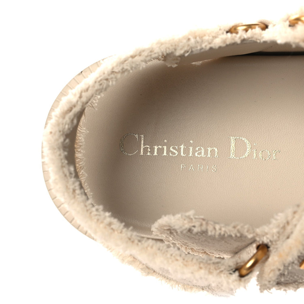 Christian Dior Cotton Women's Dioract 10mm Sandals 36 Natural