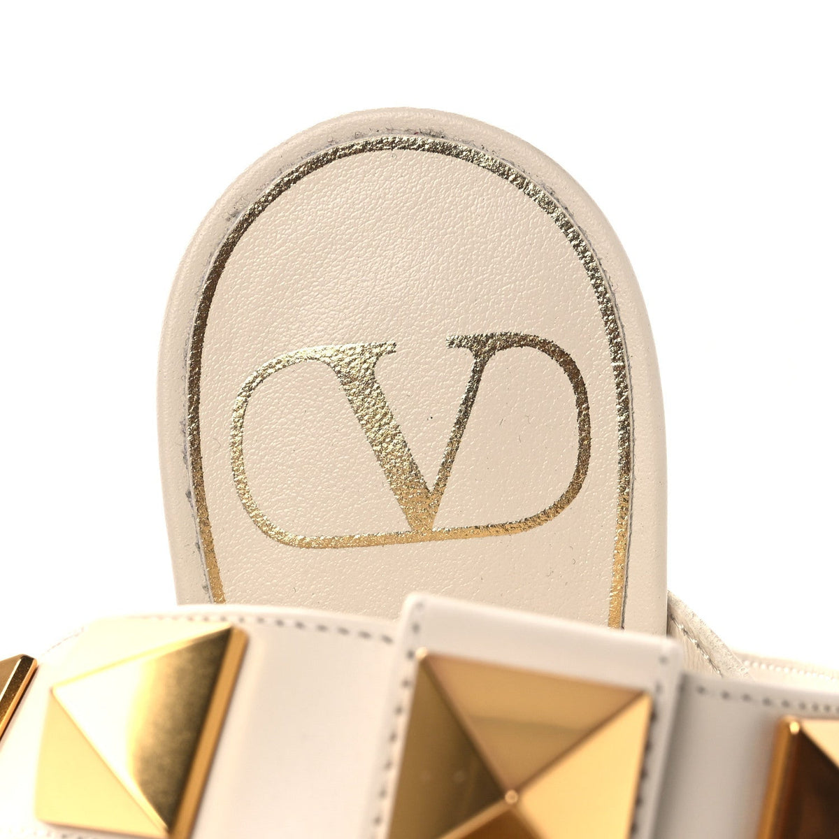 Valentino Garavani Calfskin Women's Roman Stud Ankle Strap 40mm Pumps 35 White