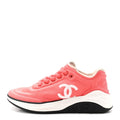 Chanel Lycra Women's CC Sneakers 35 Coral
