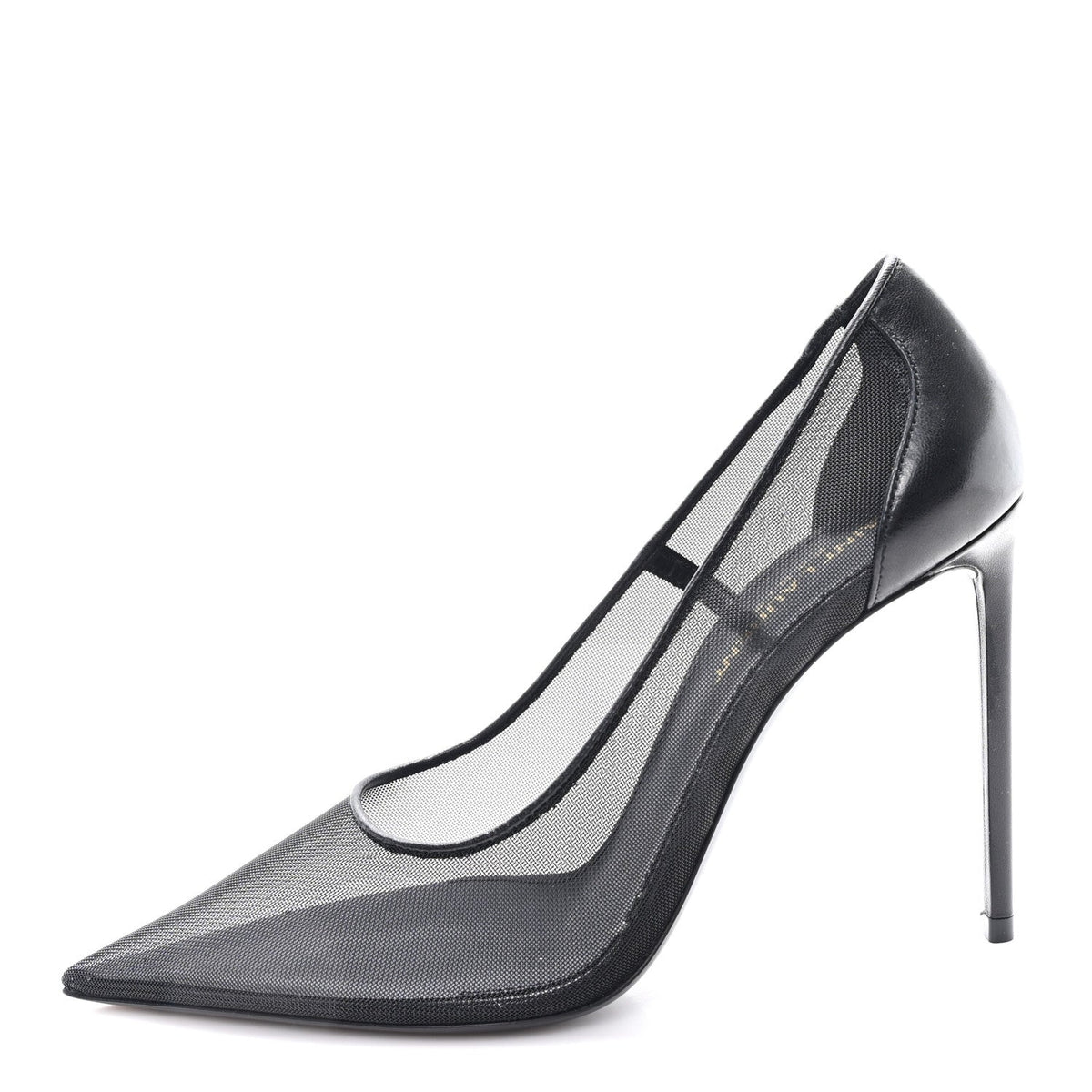 Saint Laurent Mesh Women's 105 Anja Pumps 36 Black