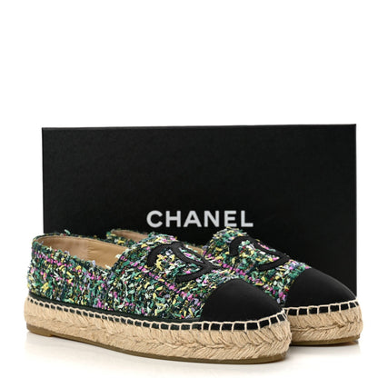 Chanel Tweed Grosgrain CC Women's Shoes