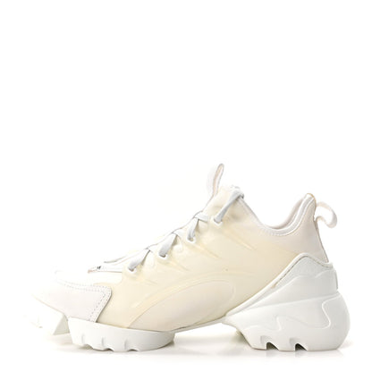 Christian Dior Technical Fabric Rubber Women's D-Connect Sneakers 37 White