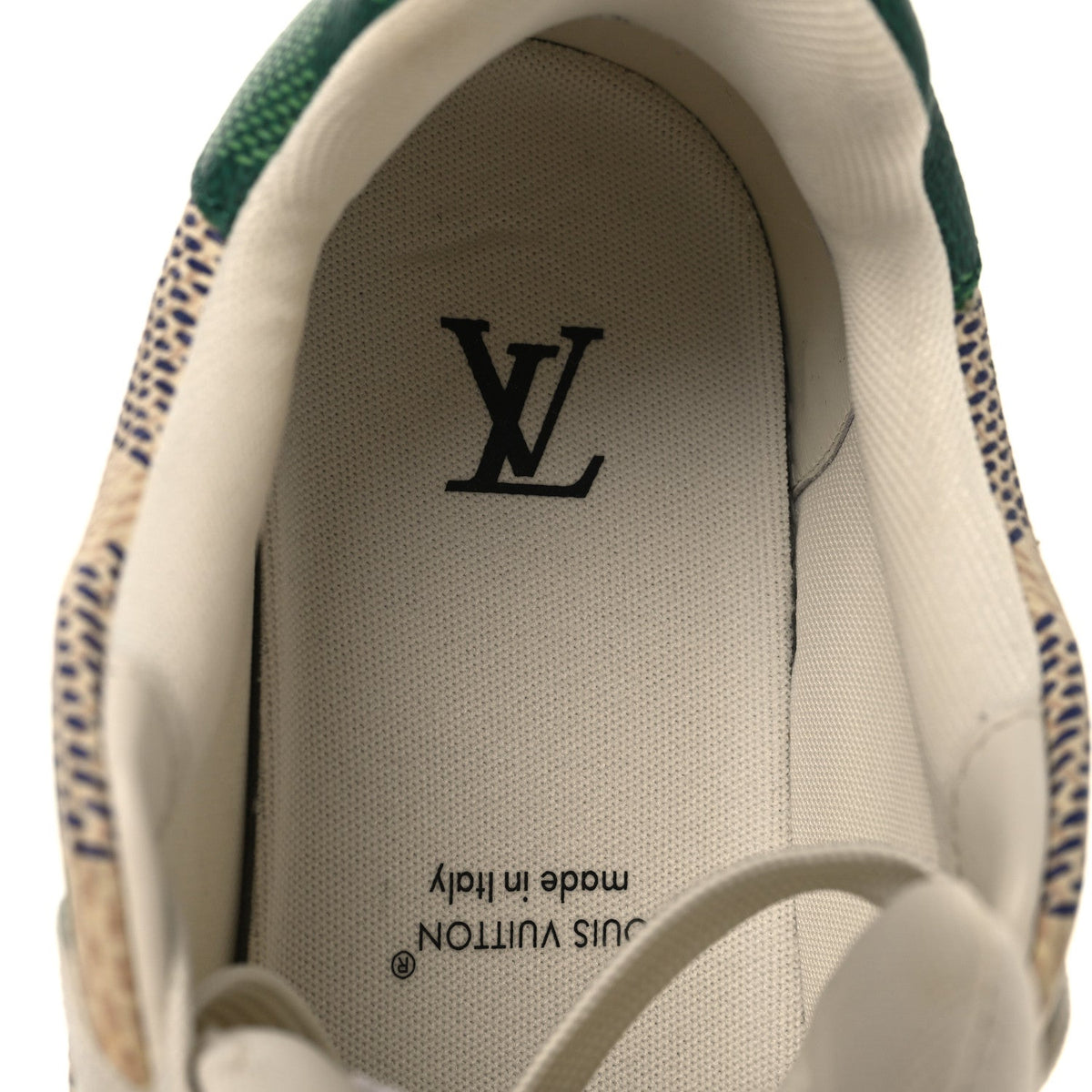 Louis Vuitton Damier Grained Calfskin Monogram Men's LV Trainer Sneakers 4 Green