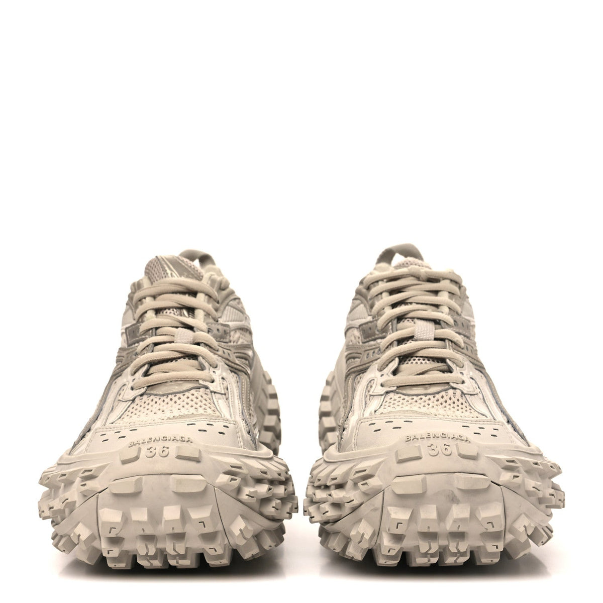 Balenciaga Rubber Mesh Men's Defender Sneakers 36 Beige