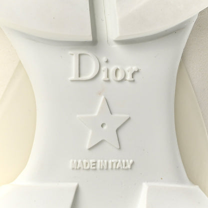 Christian Dior Technical Fabric Rubber Women's D-Connect Sneakers 37 White