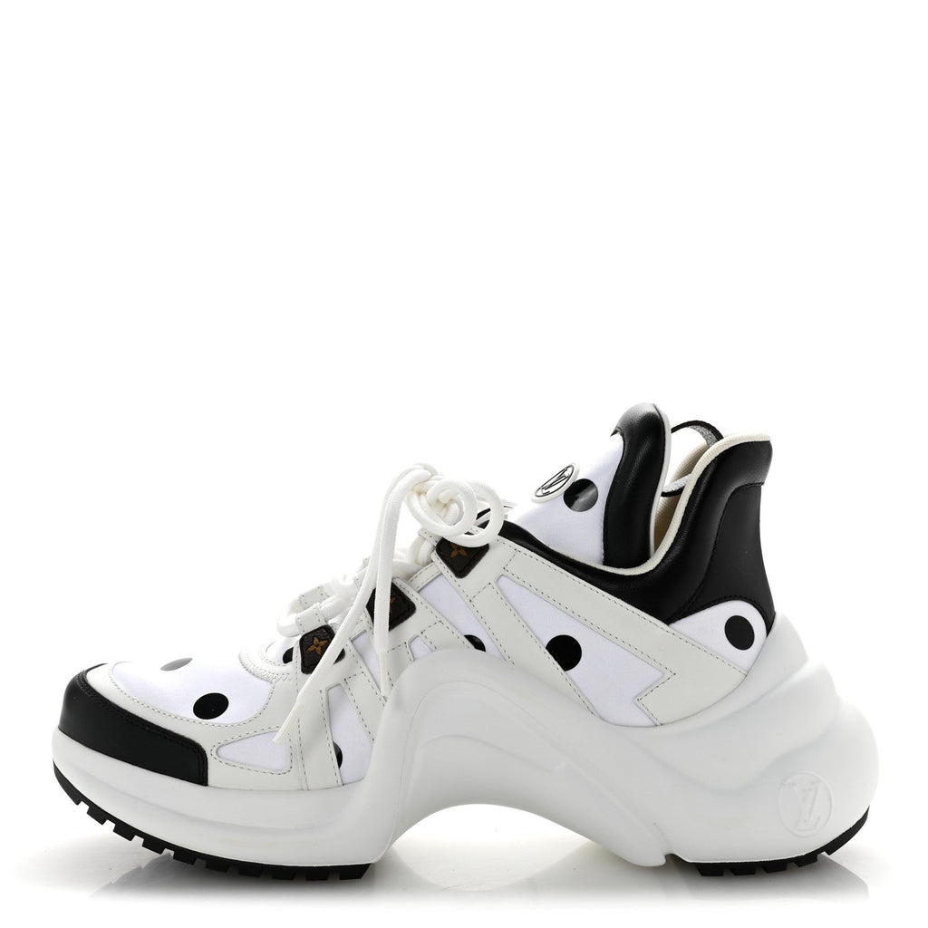 Louis Vuitton Calfskin Satin Women's LV Archlight Sneakers 39.5 White