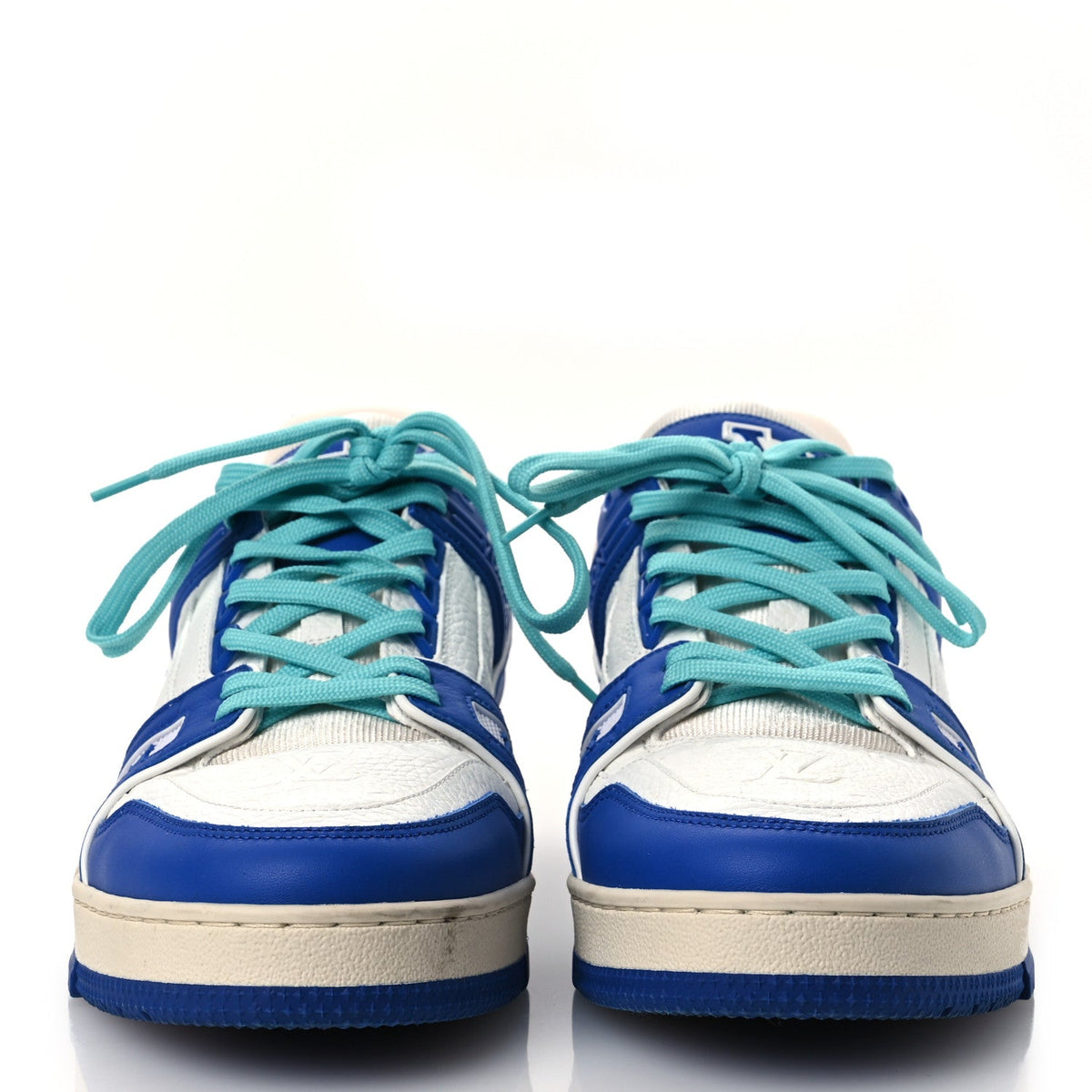 Louis Vuitton Calfskin Men's LV Trainer Sneakers 8.5 Blue