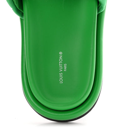 Louis Vuitton Technical Fabric Women's Pool Pillow Comfort Mules 41 Green