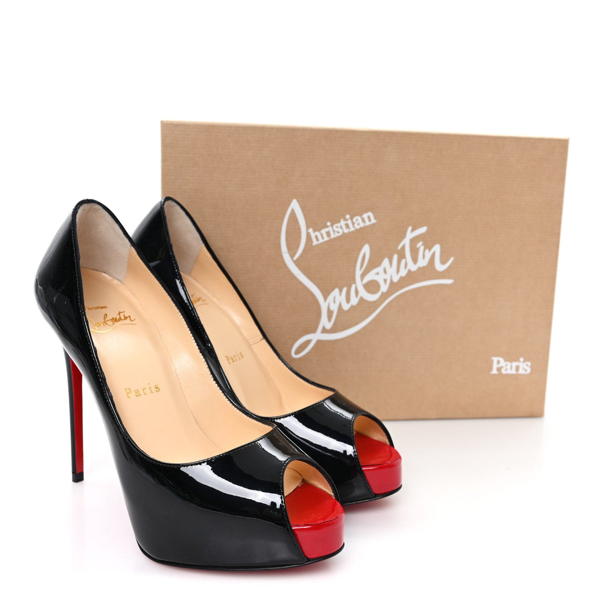 Christian Louboutin Patent Women's New Very Prive 120mm Pumps 35.5 Black