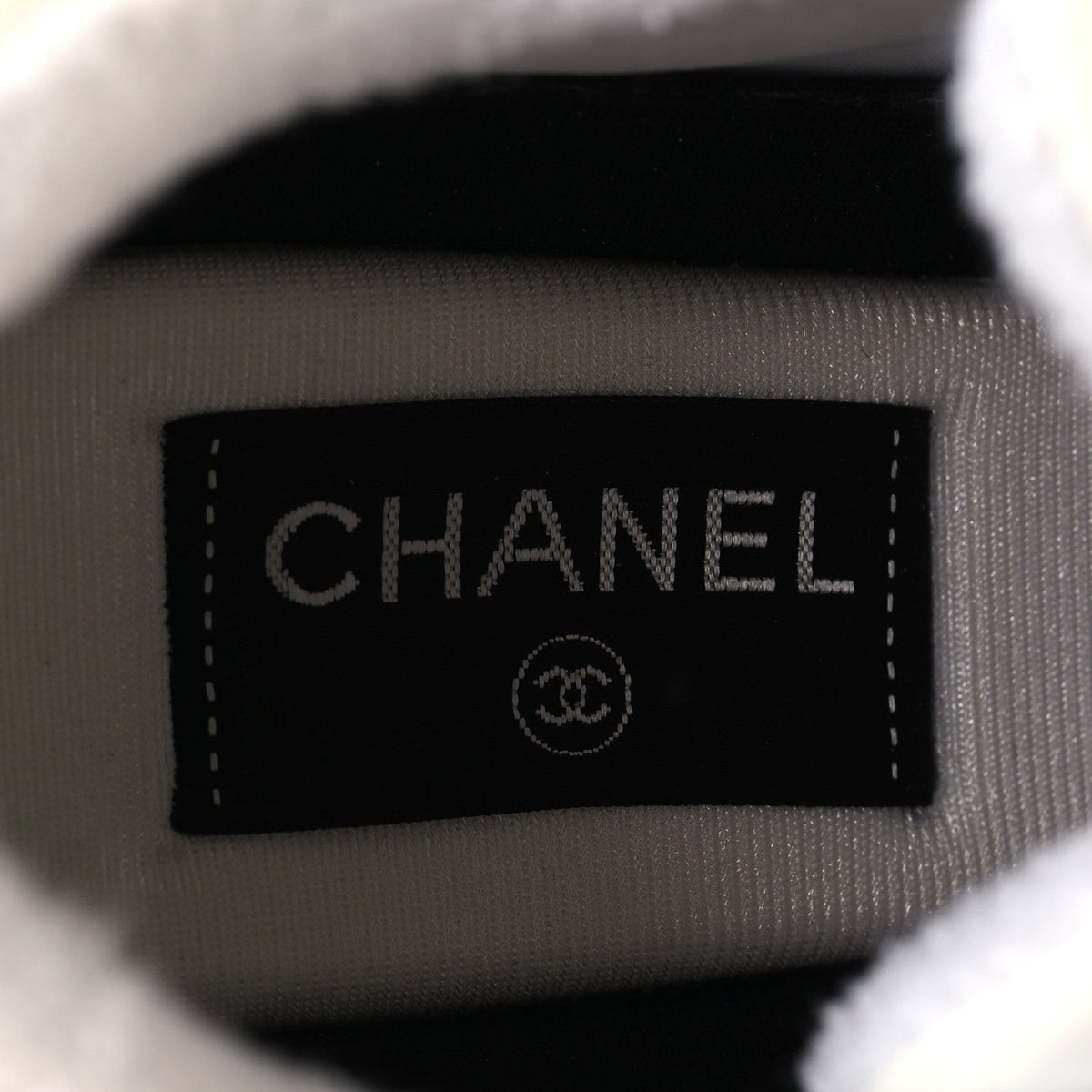 Chanel Suede Calfskin Women's CC Sneakers 37.5 White