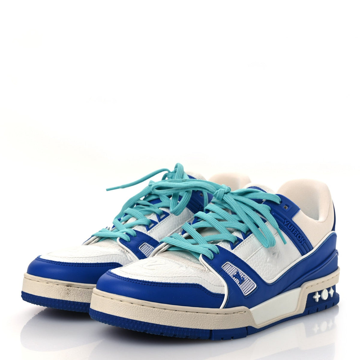 Louis Vuitton Calfskin Men's LV Trainer Sneakers 8.5 Blue
