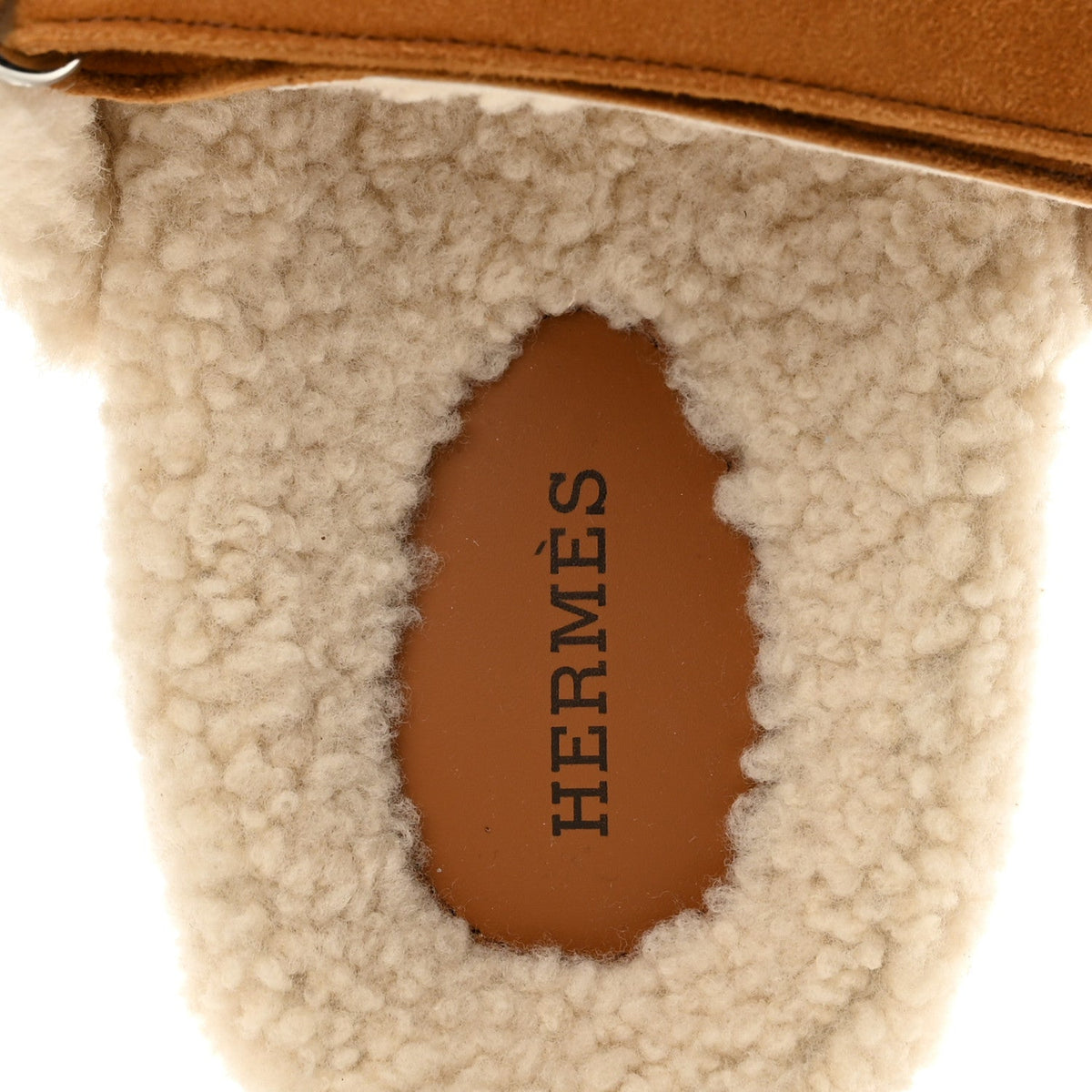 Hermes Chypre Suede Goatskin Woolskin Women's Sandals