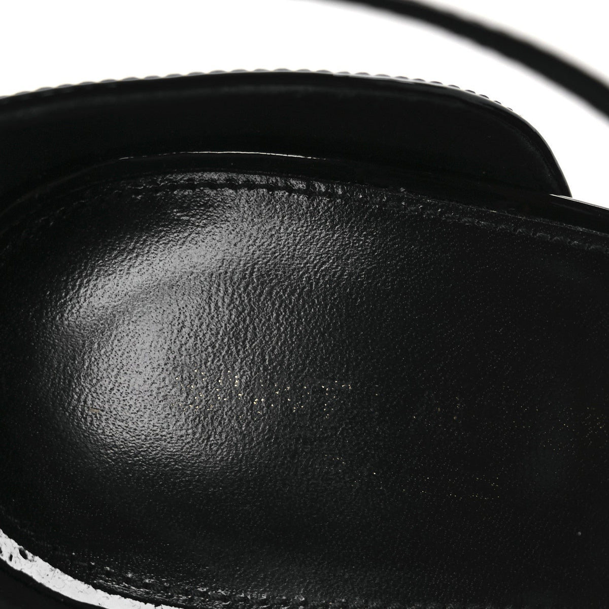 Saint Laurent Patent Calfskin Women's Opyum 110 Sandals 40.5 Black Gold