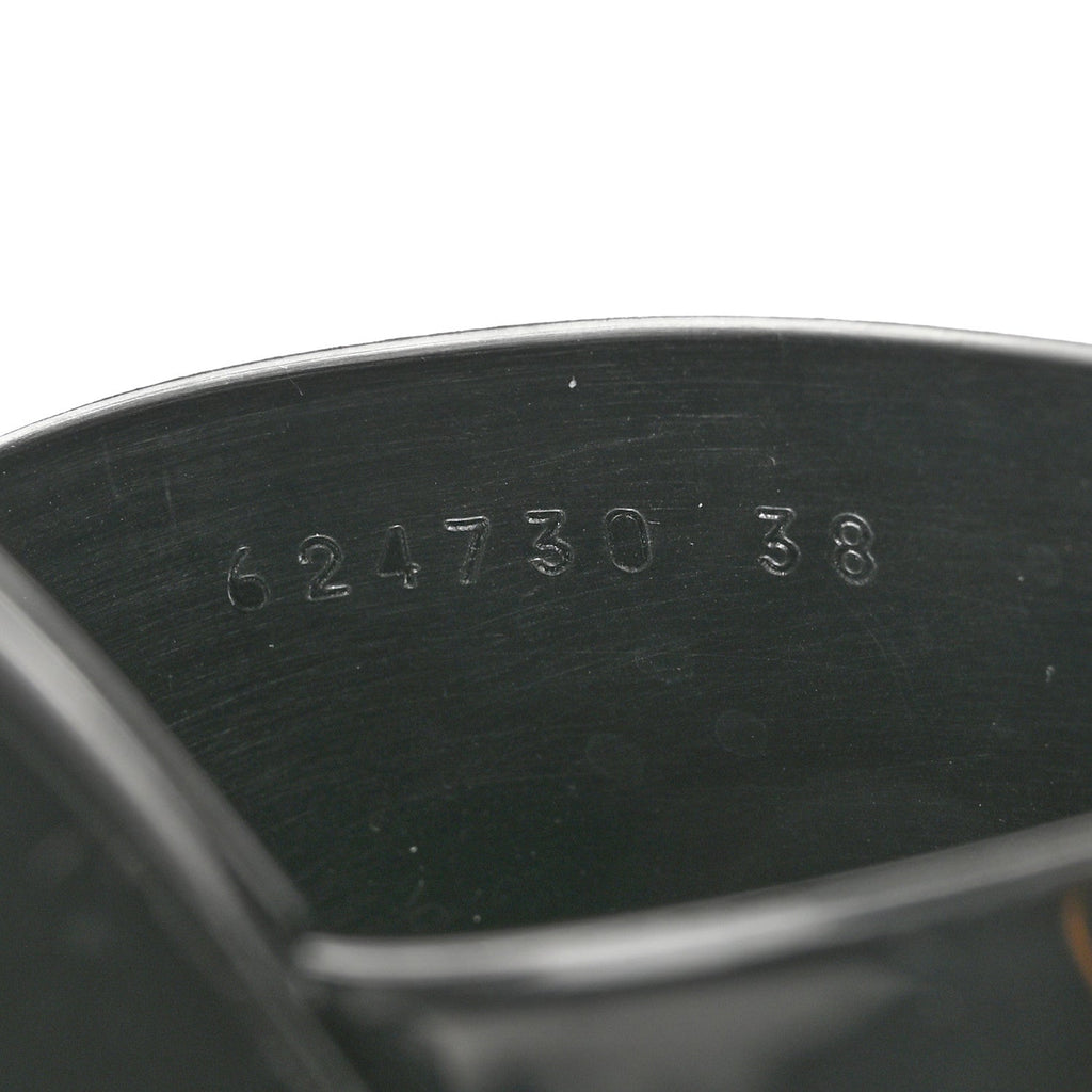Gucci Rubber Logo Women's Platform Slide Sandals 38 Black