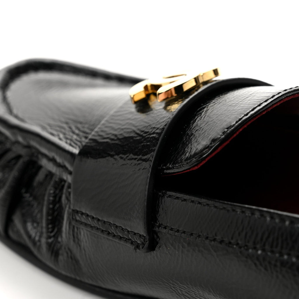 Chanel Crumpled Shiny Lambskin CC Women's Loafers
