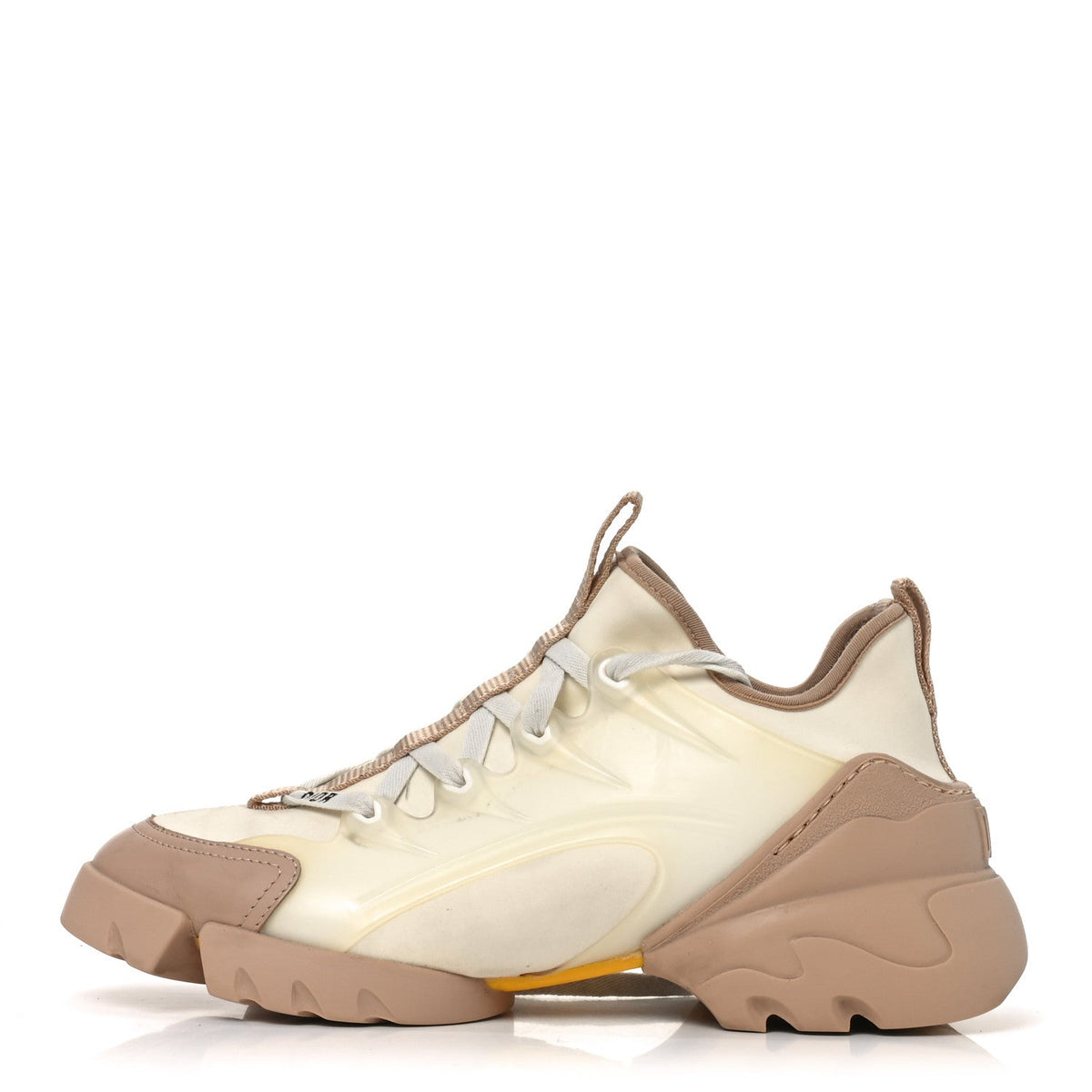 Christian Dior Neoprene Women's D-Connect Sneakers 36.5 White Beige