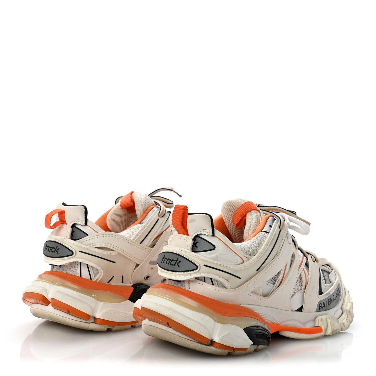 Balenciaga Mesh Women's Track Sneakers 35 White Orange