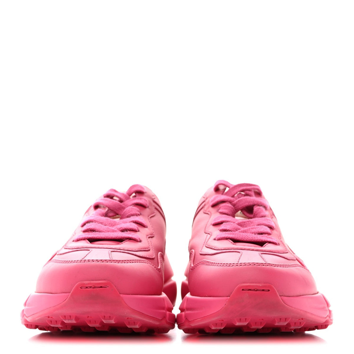 Gucci Calfskin Printed Women's Rhyton Sneakers 35 Box Pink